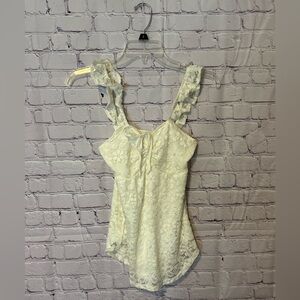 No Boundaries Cream Lace Top